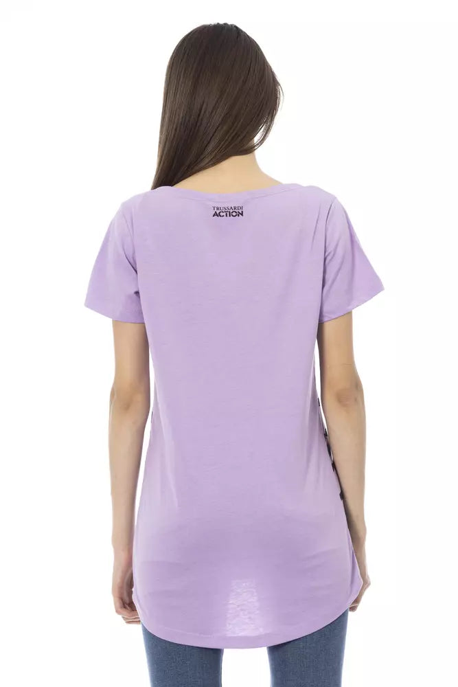 Purple Cotton Women Top Trussardi Action