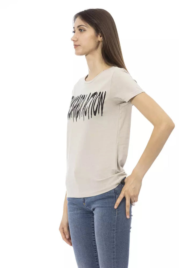 Beige Cotton Women Top Trussardi Action