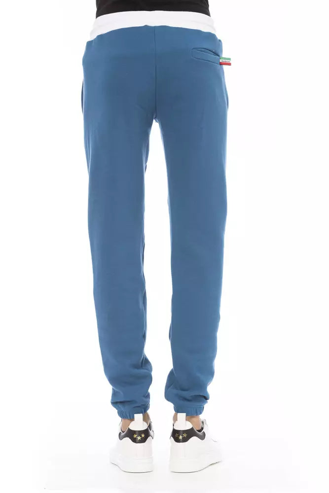 Blue Cotton Men Pant Baldinini Trend