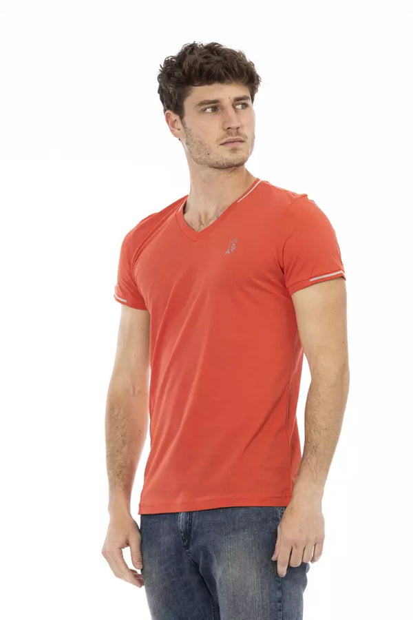 Orange Cotton Men T-Shirt Trussardi Action