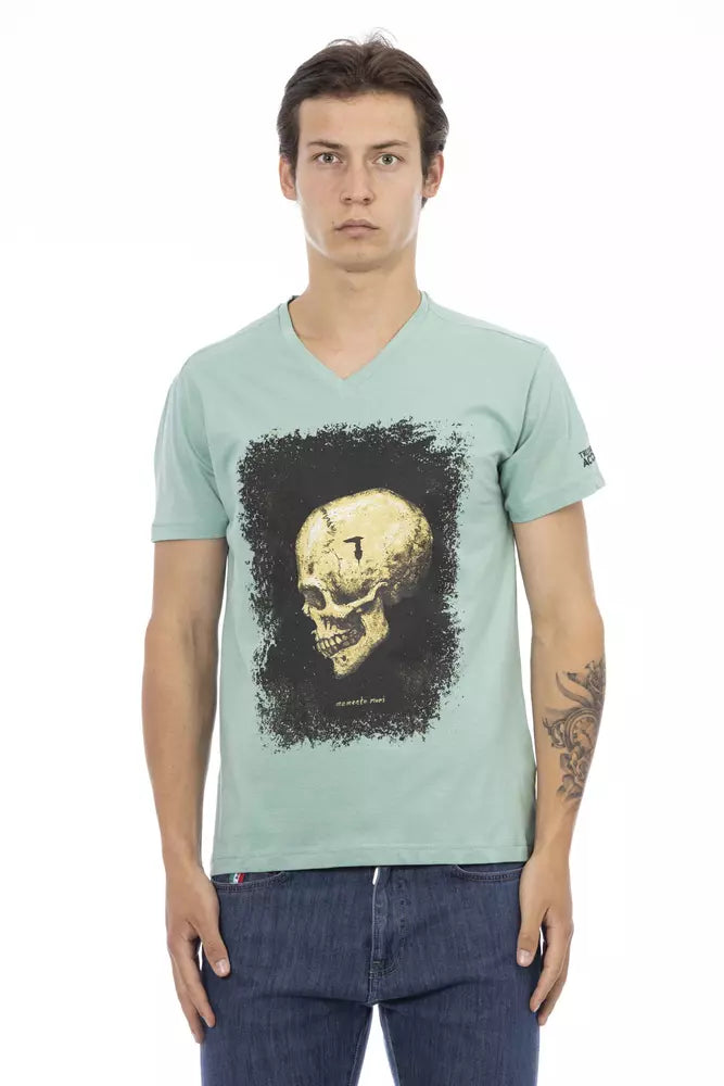Green Cotton Men T-Shirt Trussardi Action