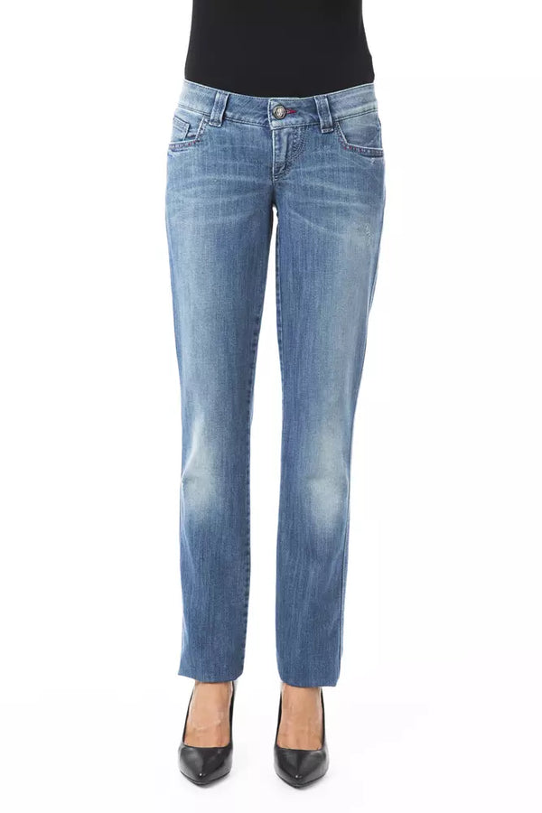 Blue Cotton Women Jeans BYBLOS