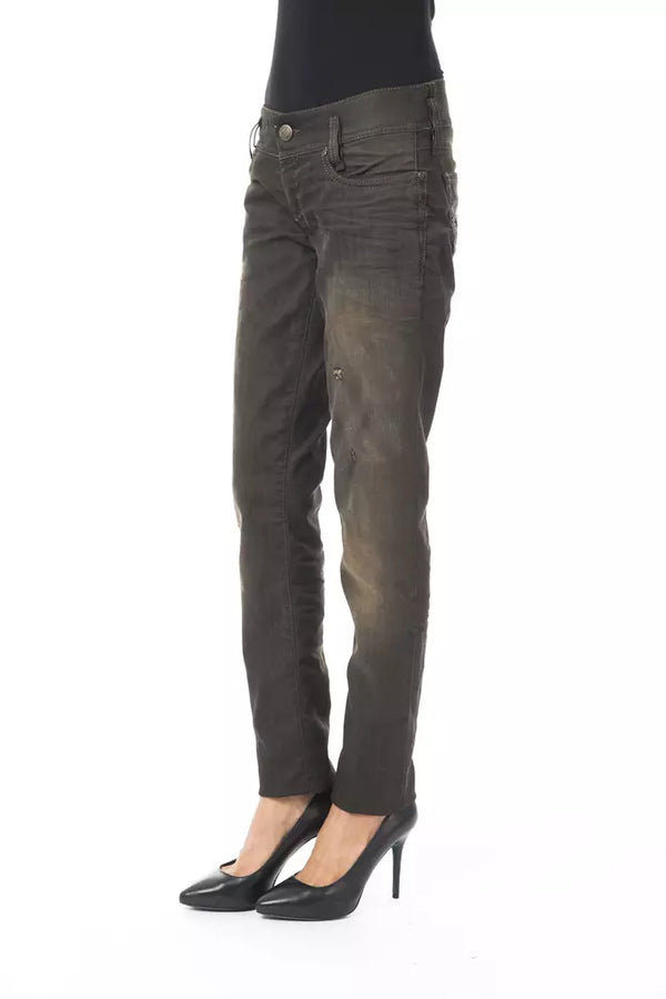 Black Cotton Women Jeans BYBLOS