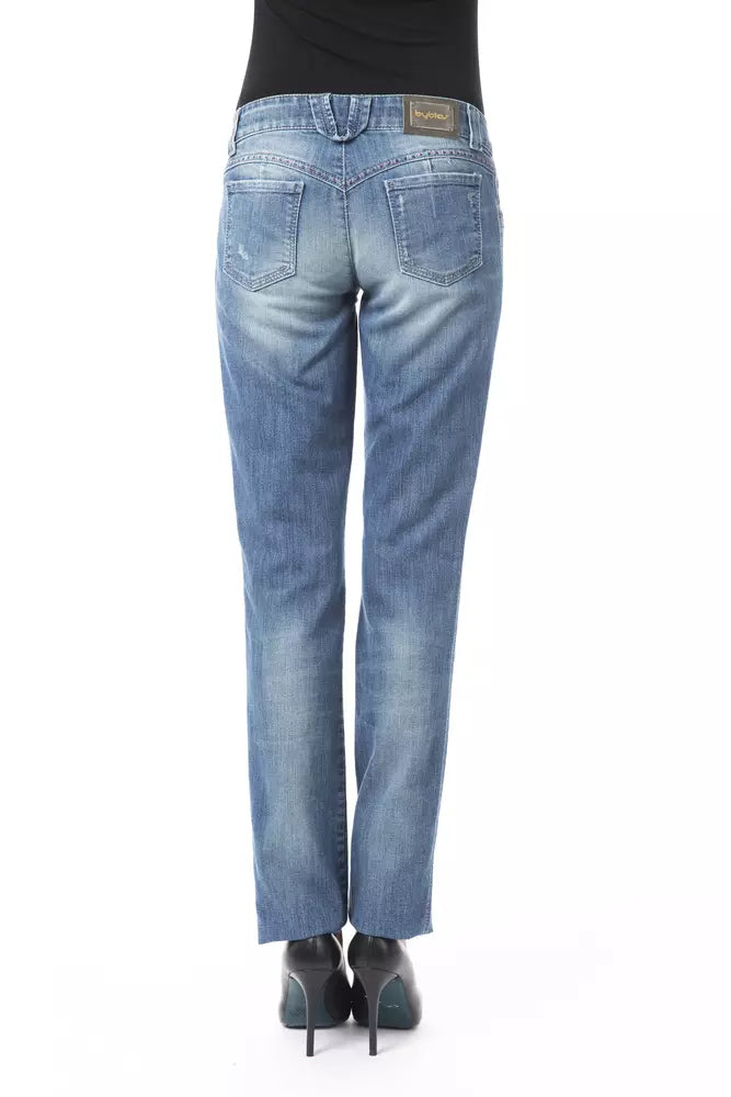 Blue Cotton Women Jeans BYBLOS