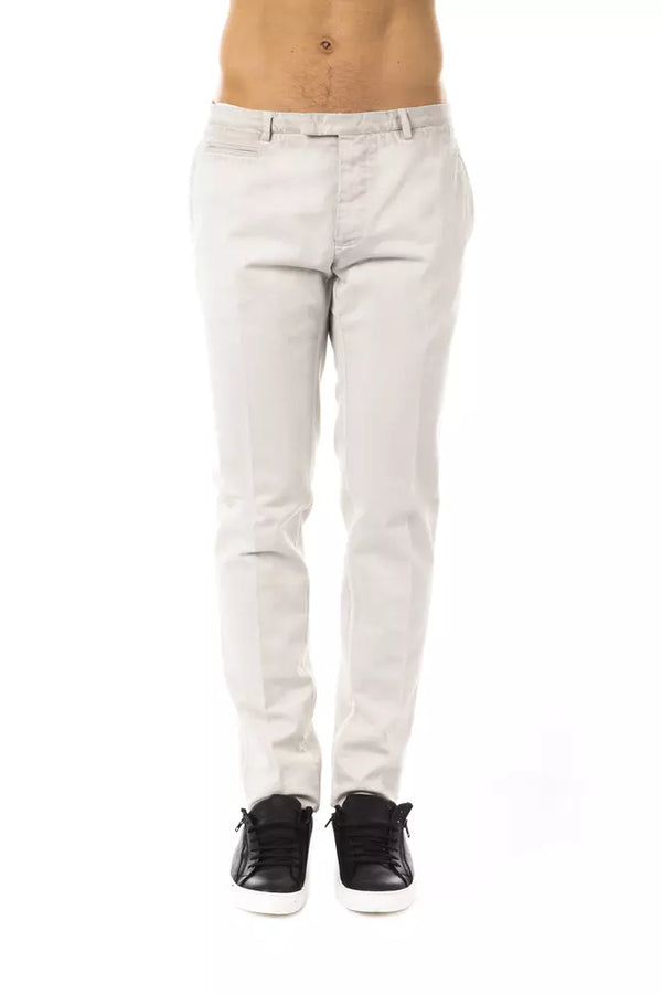 Gray Cotton Men Pant Uominitaliani