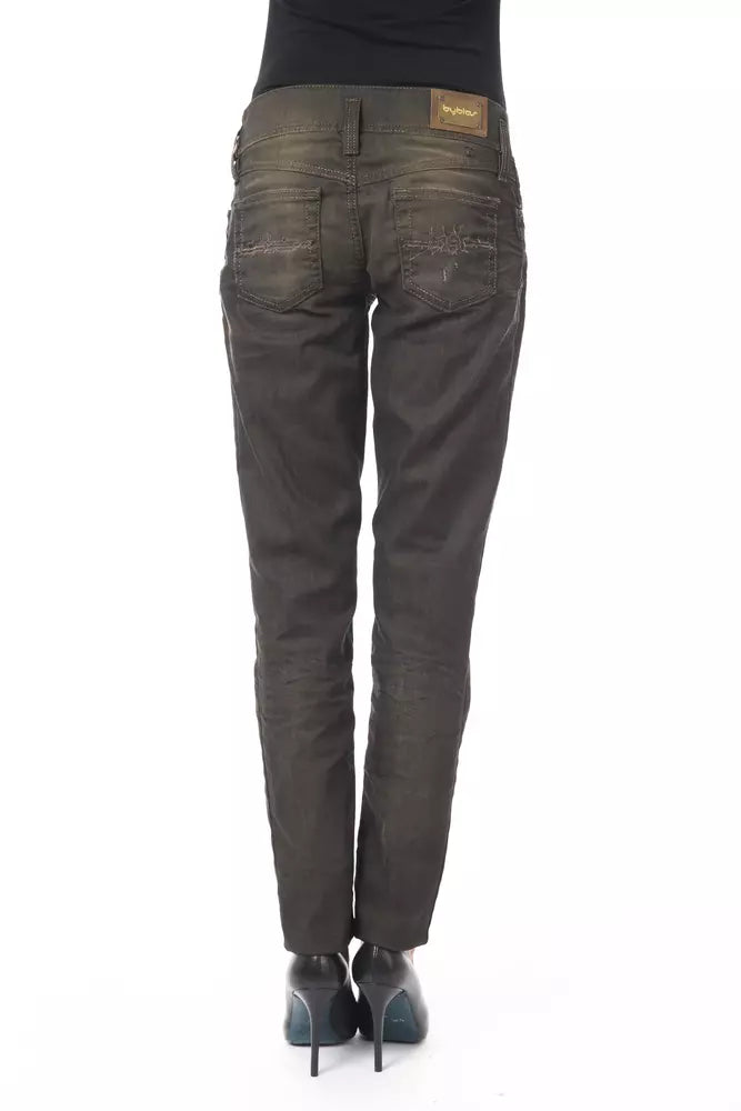 Black Cotton Women Jeans BYBLOS