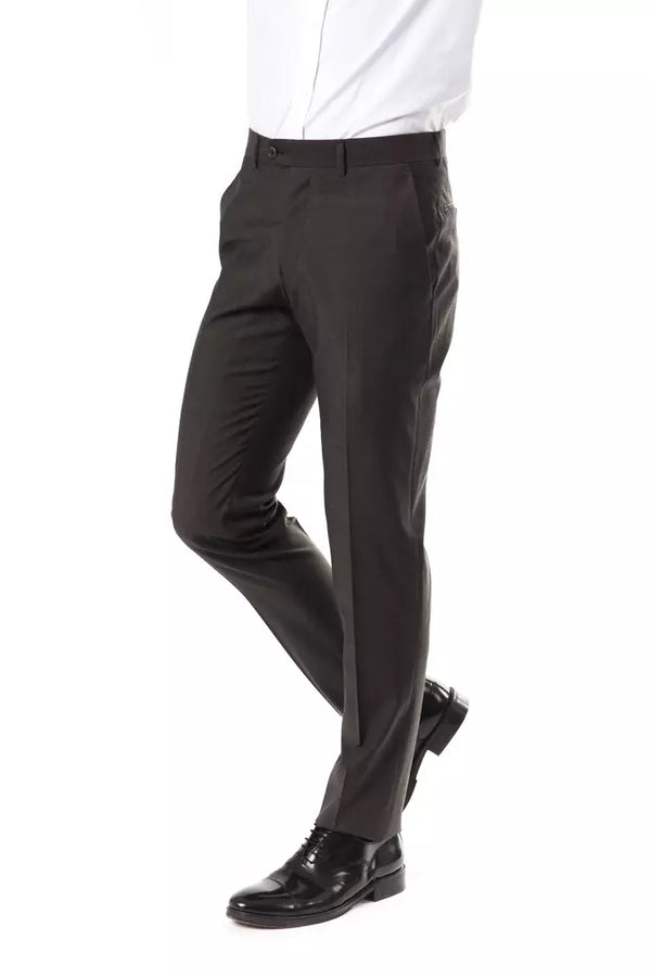 Gray Wool Men Pants Uominitaliani