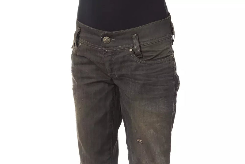 Black Cotton Women Jeans BYBLOS