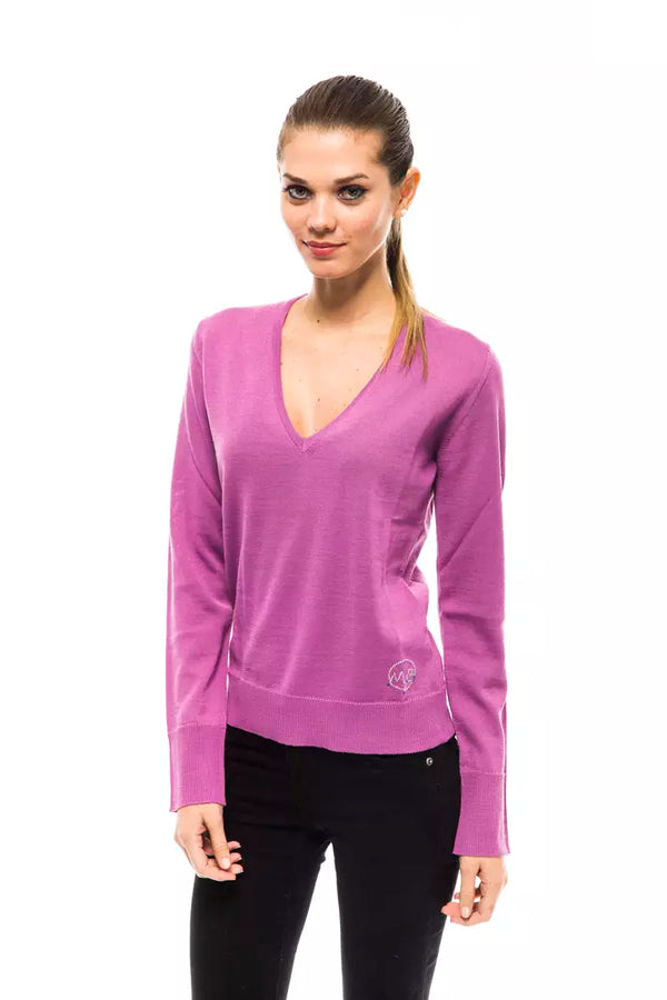 Pink Wool Women Sweater Montana Blu