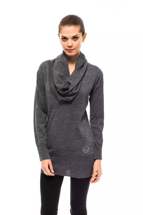 Gray Wool Women Sweater Montana Blu