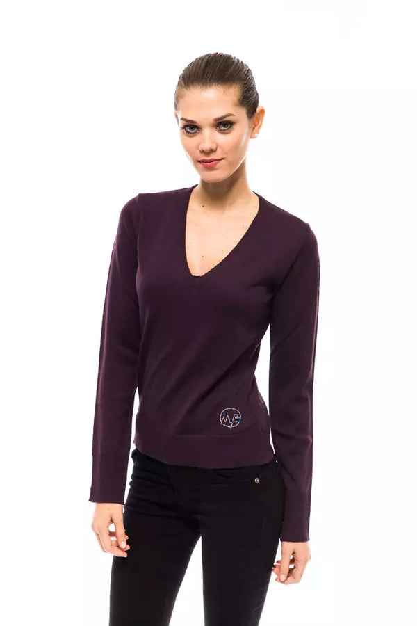 Purple Wool Women Sweater Montana Blu