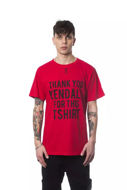 Red Cotton Men T-Shirt Nicolo Tonetto