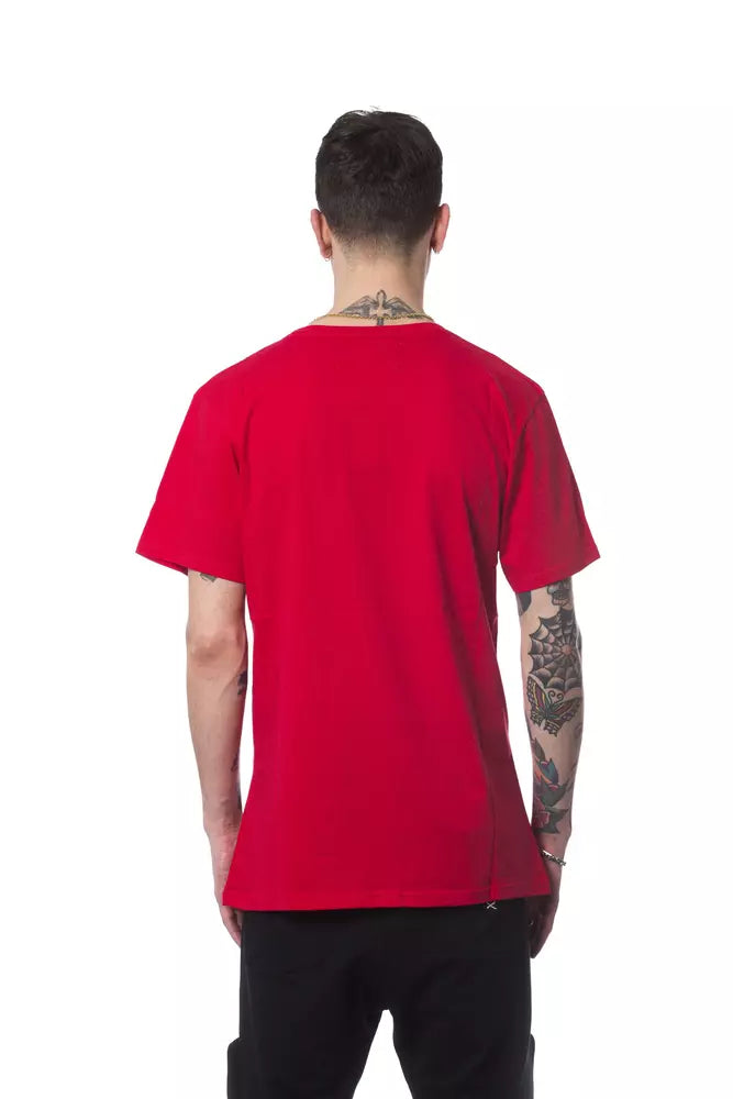 Red Cotton Men T-Shirt Nicolo Tonetto