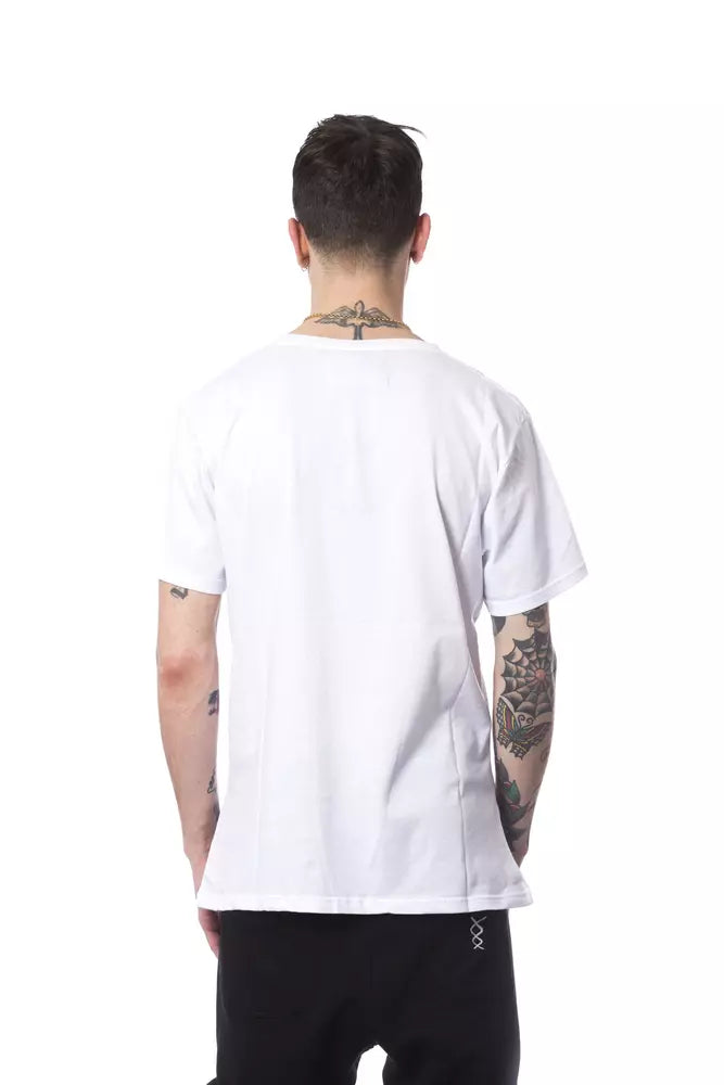White Cotton Men T-Shirt Nicolo Tonetto