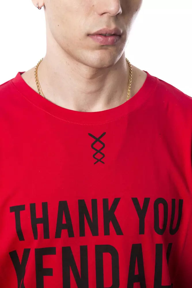 Red Cotton Men T-Shirt Nicolo Tonetto