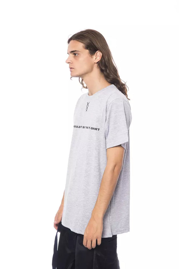 Gray Cotton Men T-Shirt Nicolo Tonetto