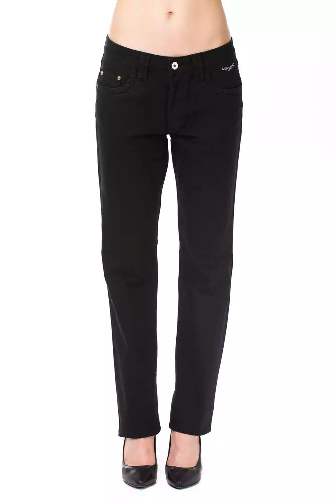 Black Cotton Women Jeans Ungaro Fever