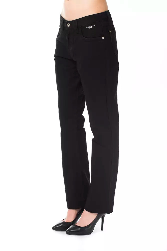 Black Cotton Women Jeans Ungaro Fever