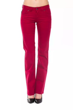 Red Cotton Women Pants Ungaro Fever