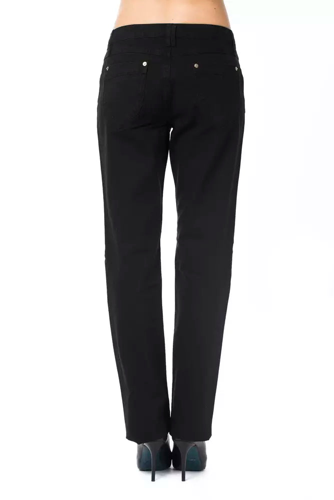 Black Cotton Women Jeans Ungaro Fever