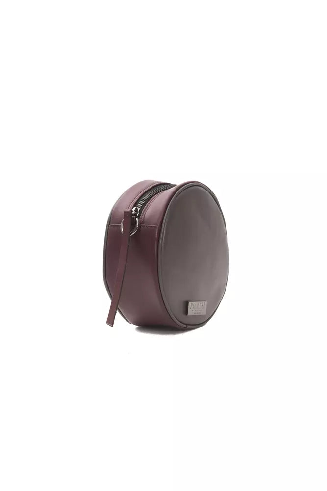 Chic Burgundy Small Oval Crossbody Bag Pompei Donatella