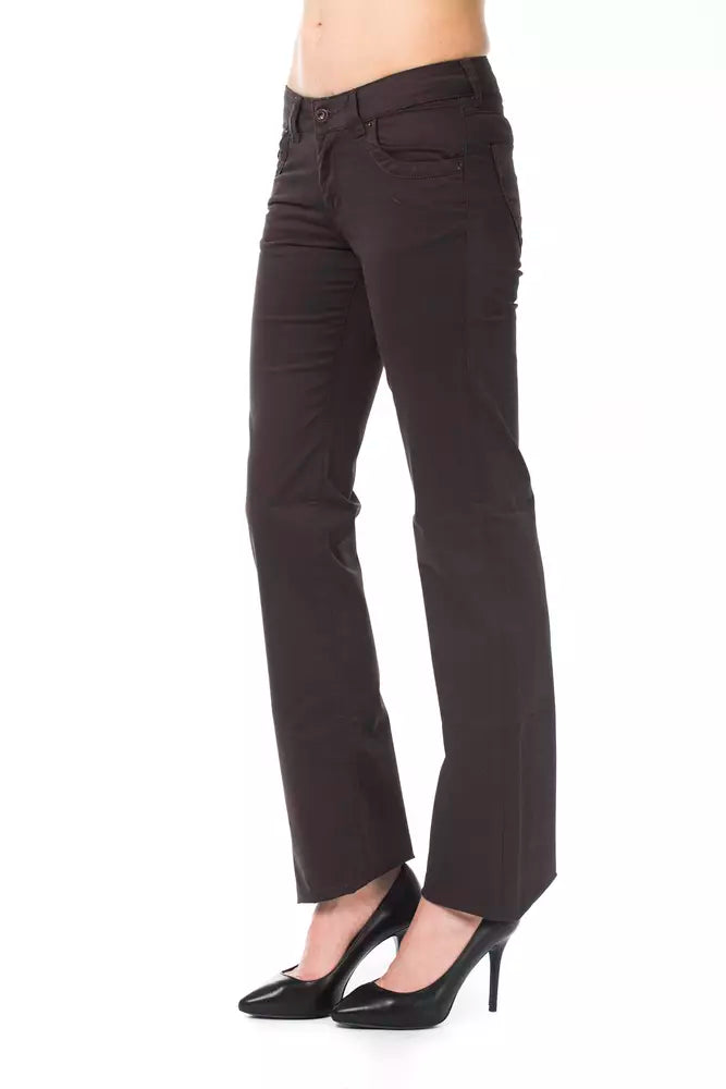 Brown Cotton Women Pants Ungaro Fever