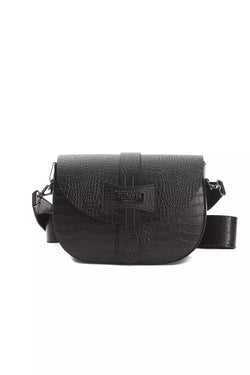 Black Leather Women Crossbody Pompei Donatella