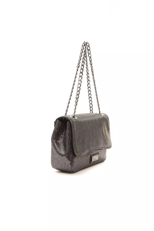 Gray Leather Women Crossbody Bag Pompei Donatella