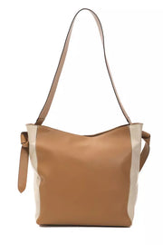 Brown Leather Women Shoulder Bag Pompei Donatella