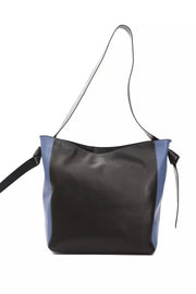 Black Leather Women Shoulder Bag Pompei Donatella