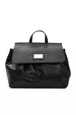 Black Leather Women Handbag Pompei Donatella