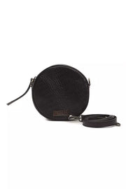 Black Leather Women Crossbody Bag Pompei Donatella