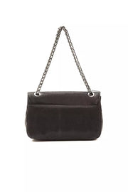 Black Leather Women Crossbody Bag Pompei Donatella