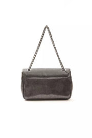 Gray Leather Women Crossbody Bag Pompei Donatella