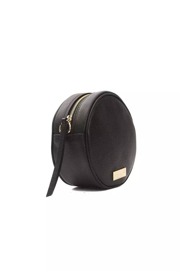 Black Leather Women Crossbody Bag Pompei Donatella