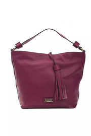 Burgundy Leather Women Shoulder Bag Pompei Donatella