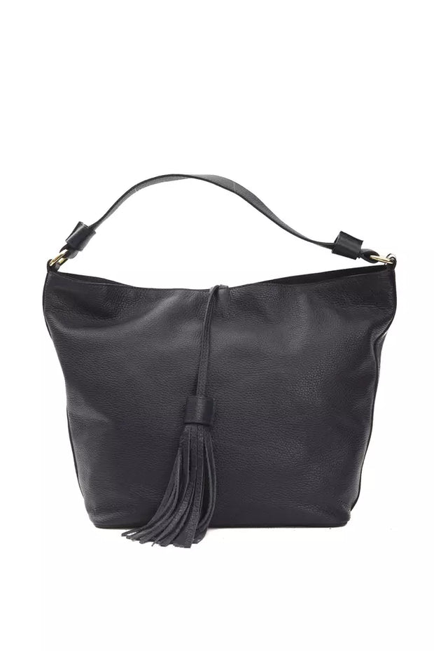 Gray Leather Women Shoulder Bag Pompei Donatella