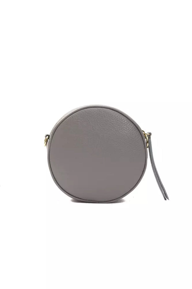 Gray Leather Women Crossbody Bag Pompei Donatella