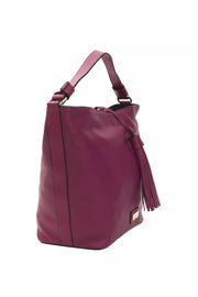 Burgundy Leather Women Shoulder Bag Pompei Donatella