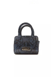 Blue Leather Women Handbag Pompei Donatella