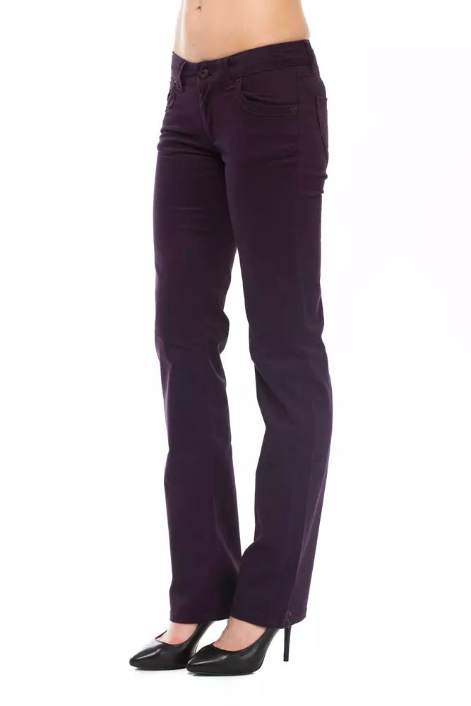 Purple Cotton Women Jean Ungaro Fever