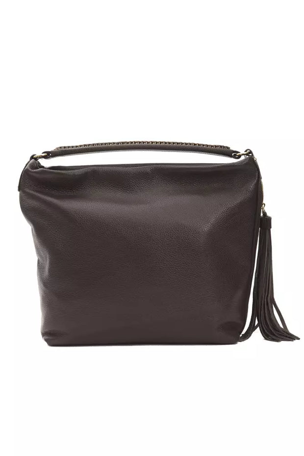 Brown Leather Women Shoulder Bag Pompei Donatella