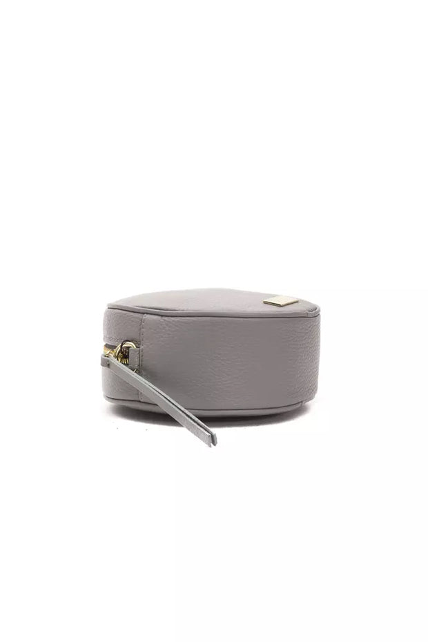 Gray Leather Women Crossbody Bag Pompei Donatella