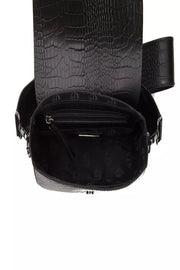 Black Leather Women Crossbody Pompei Donatella