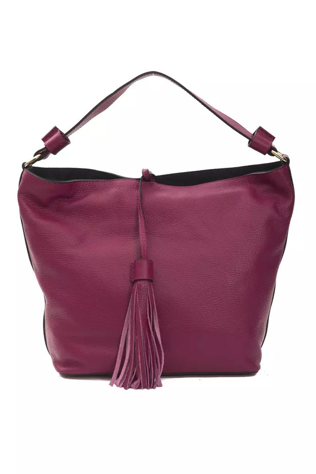 Burgundy Leather Women Shoulder Bag Pompei Donatella