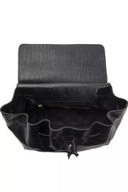 Black Leather Women Handbag Pompei Donatella