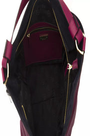 Burgundy Leather Women Shoulder Bag Pompei Donatella