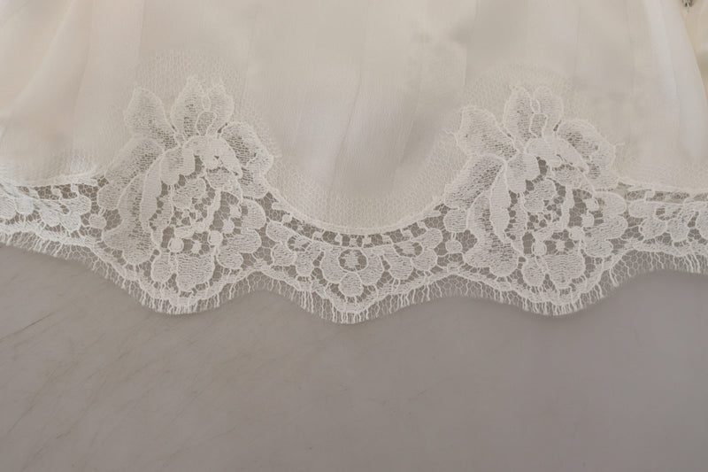 Elegant White Lace Lingerie Shorts Dolce & Gabbana