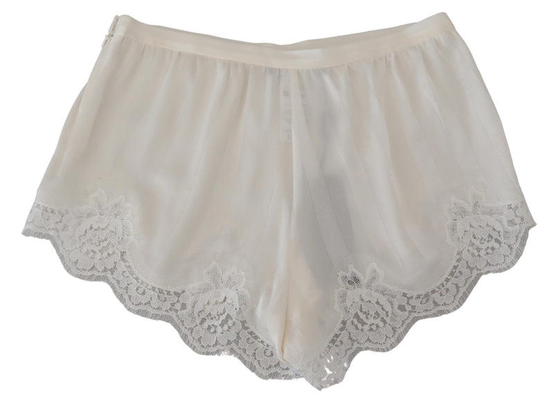 Elegant White Lace Lingerie Shorts Dolce & Gabbana