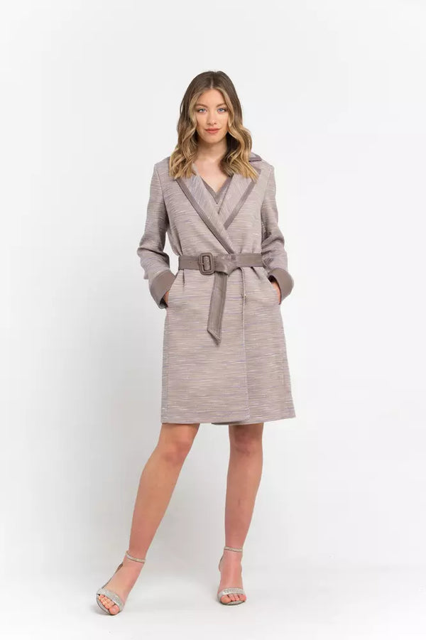 Beige Cotton Women Coat Trussardi